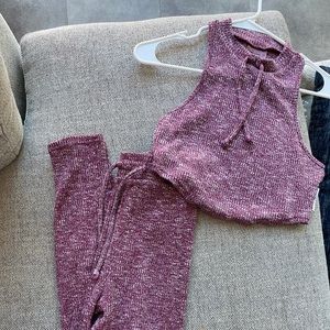 Gymshark Slounge Set in plum